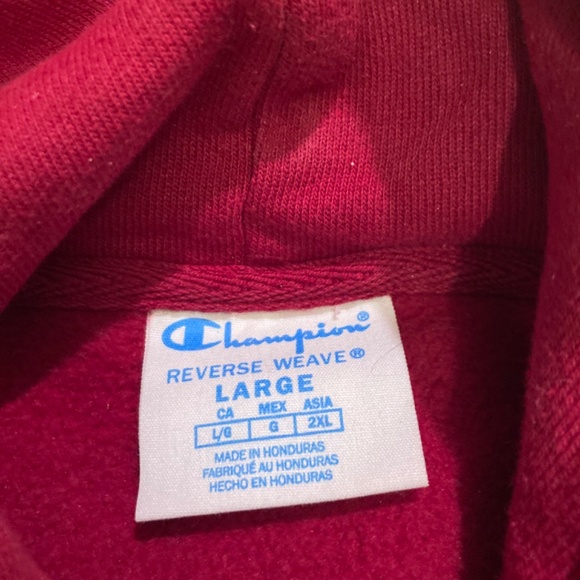 Mens Cranberry Tart Champion Sweatshirt - Picture 3 of 3